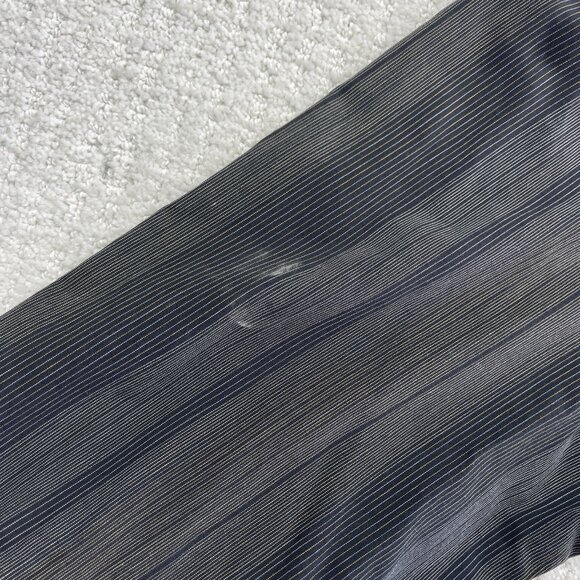 Y2K Clint Long Sleeve Button Up Shirt Grey Striped Trapstar Style Hip-Hop Men L - Picture 10 of 15